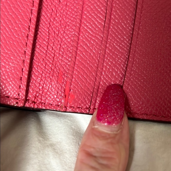 Coach Pink and Tan Compact Wallet - Picture 11 of 11